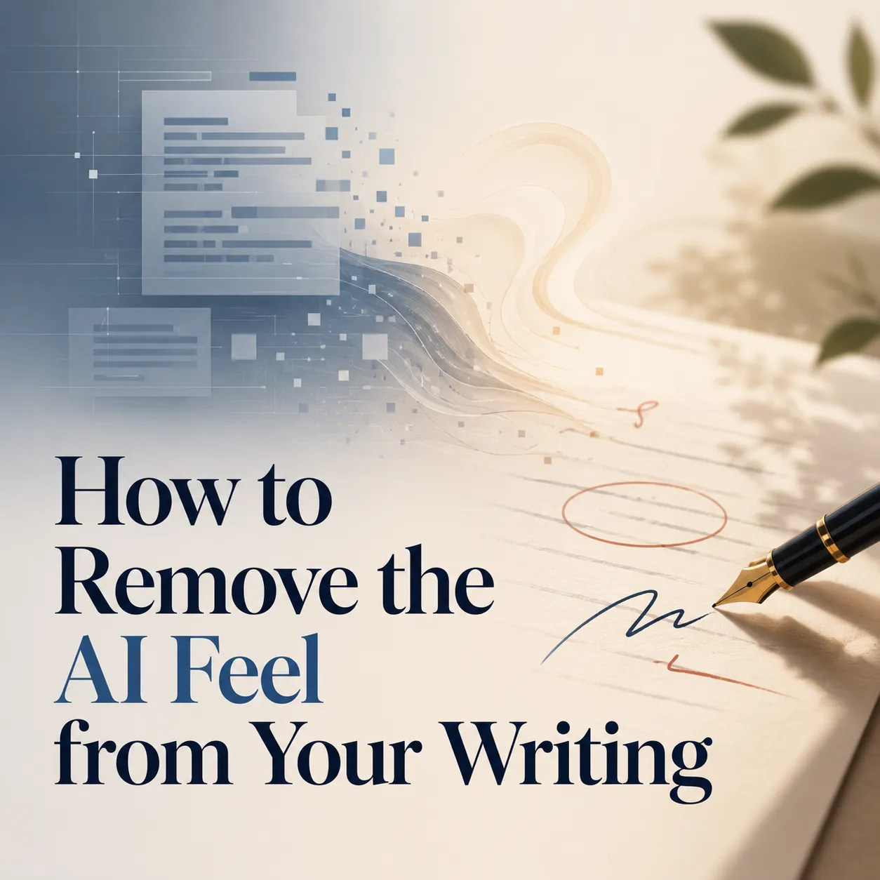 How to Remove the AI Feel from Your Writing